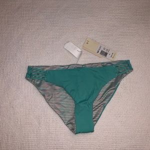Roxy Medium Reversible Turquoise Bikini Bottom